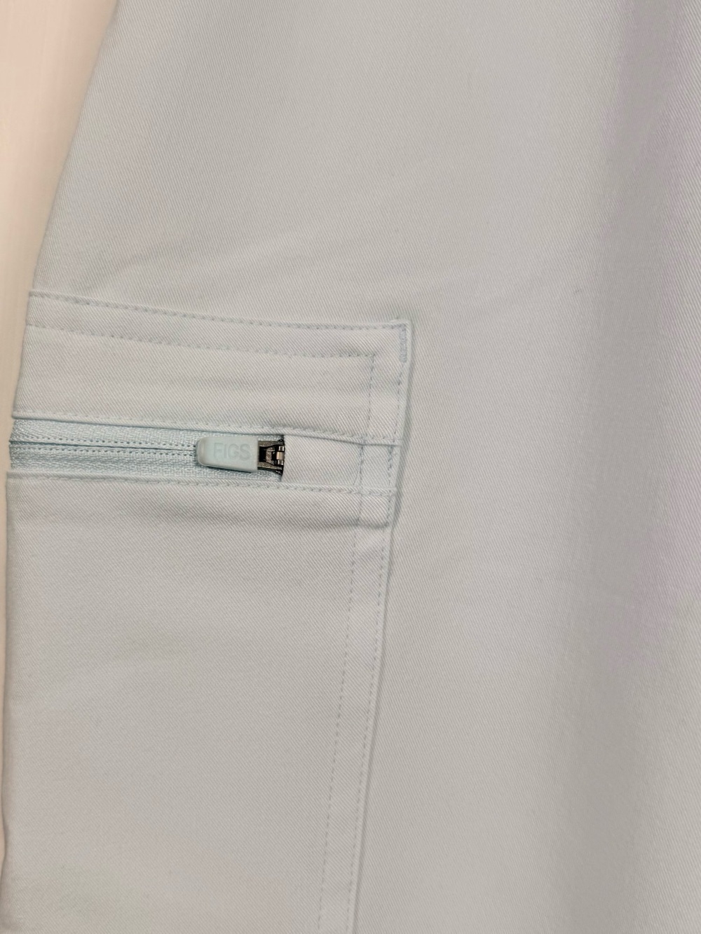 Figs Zamora Light Blue/Aqua Healthcare Worker Pants with Neon Yellow Drawstring - Picture 2 of 14
